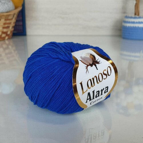 Пряжа Alara Lanoso, василек - 954, 50% хлопок, 50% акрил, 10 мотков, 50 г, 140 м.