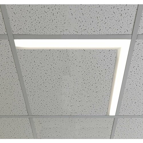 Светильник светодиодный линейный для подвесного потолка армстронг 42Вт, 595х595мм, Г-образный, боковой установки