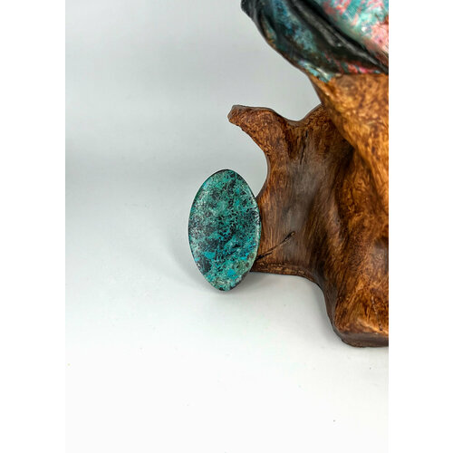 Хризоколла с азуритом Мексика кабошон Sibminerals Int.