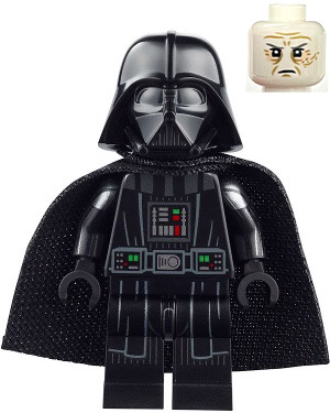 Минифигурка Lego Darth Vader - Printed Arms, Spongy Cape, White Head with Frown sw1249