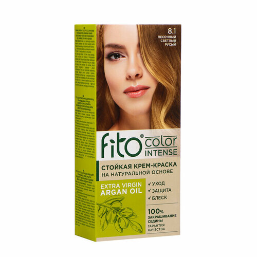 Стойкая крем-краска для волос Fito color intense тон 8.1 песочный светлый русый, 115 мл стойкая крем краска для волос серии only bio color тон 5 0 темно русый 115 мл