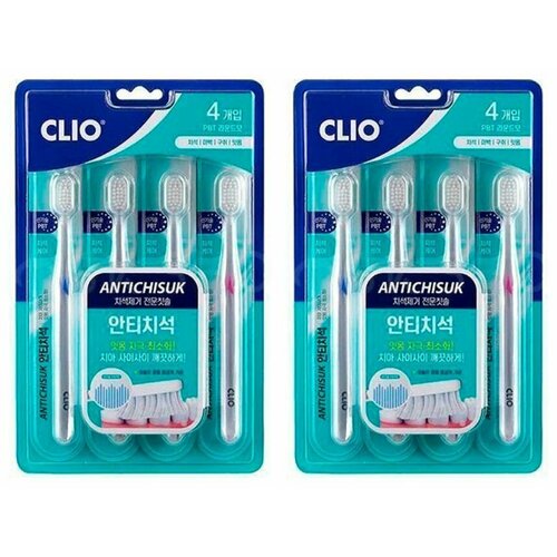 Clio Набор щеток зубных Antichisuk New MLR Toothbrush (5 шт), 2 уп зубная щетка набор 4шт clio curved nine toothbrush 4