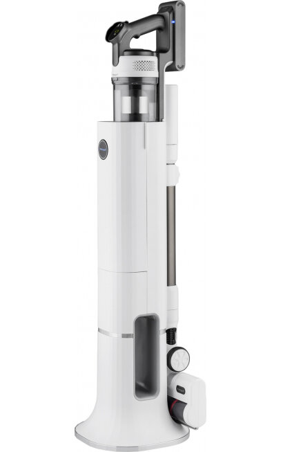 Вертикальный беспроводной самоочищающийся пылесос сухой и влажной уборки (2 в 1) с авторежимом и станцией самоочистки Weissgauff V20 Bldc Wash&Dry Dust Station