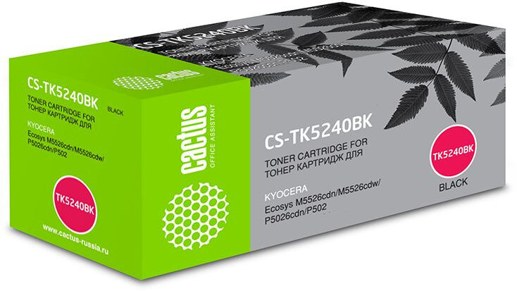 Cactus CS-TK5240BK TK-5240BK черный (4000стр.) для Kyocera Ecosys M5526cdn/M5526cdw/P5026cdn/P5026cdw