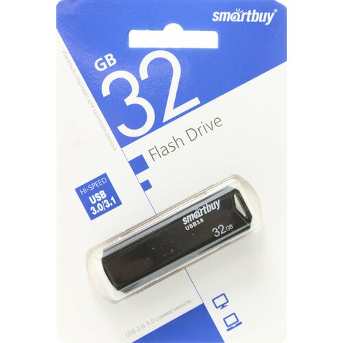 Флешка 32 ГБ USB 3031 Smartbuy CLUE Black 595₽
