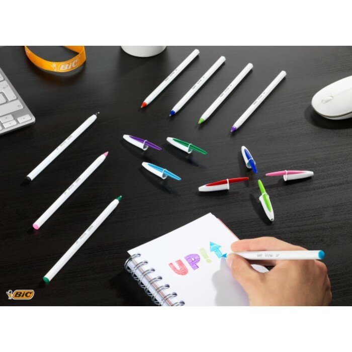 Упаковка ручек шариковых BIC Cristal Up Fun, 0.35мм, ассорти, блистер, 4шт [949870] 20 шт./кор. - фото №7