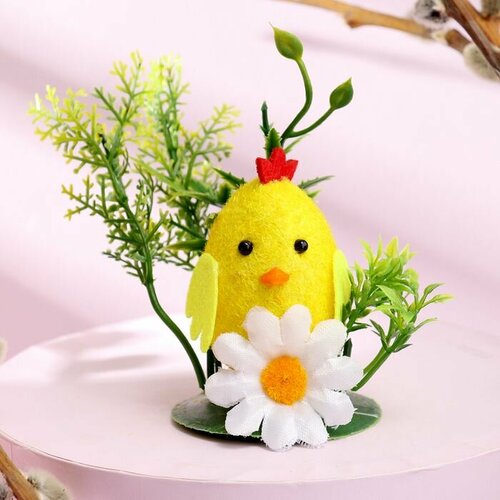 Декор пасхальный Цыплёнок в траве 5 10 10 см 586₽