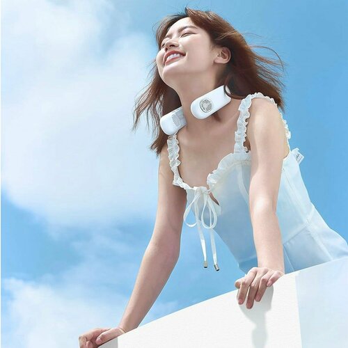 Портативный беспроводной вентилятор DesertWest на шею с USB Портативный мини вентилятор для обдува шеи Белый 135000₽