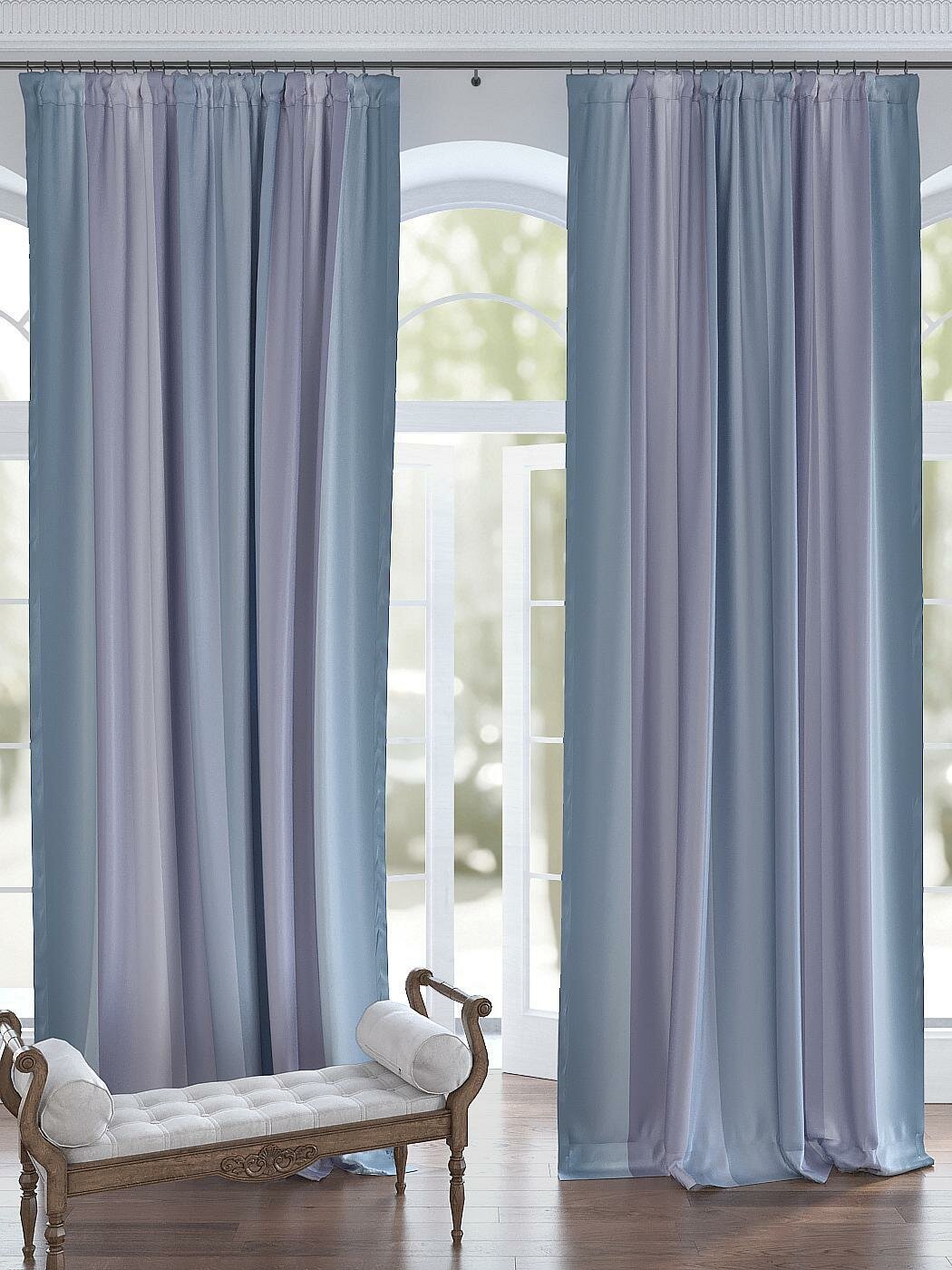 Комплекты штор AT HOME / шторы в комнату 150х280 см / Линдел (лилово-голубой)
