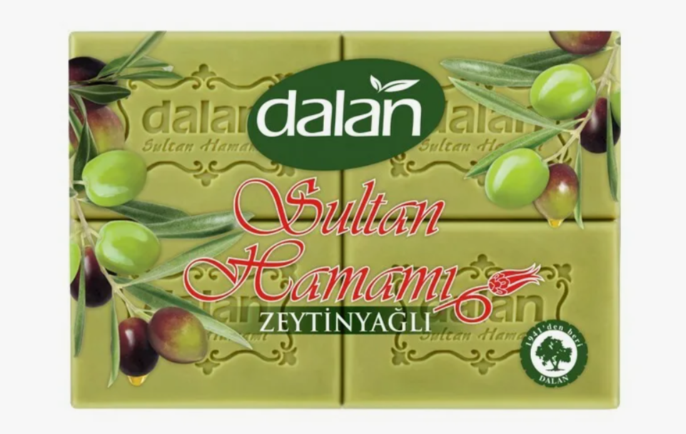 Банное мыло Sultan Hamami оливковое, упаковка 4 шт Х 175 гр.