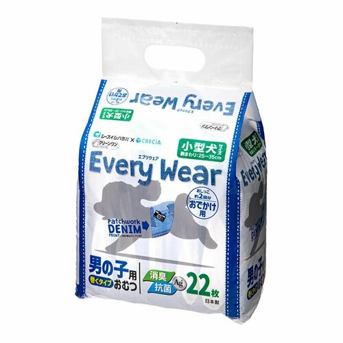 Подгузники пояс для кобелей карликовых пород Ishihara, размер SS 2,5 - 4 кг, 25 - 35 см, 22шт