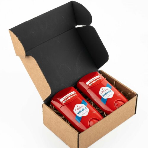 Эксклюзивный комплект для мужчин Old Spice. (состоит из 2 двух стик-дезодорантов WhiteWater 50 ml.) Eпакованы в крафтовую коробку+ подарочный пакет.
