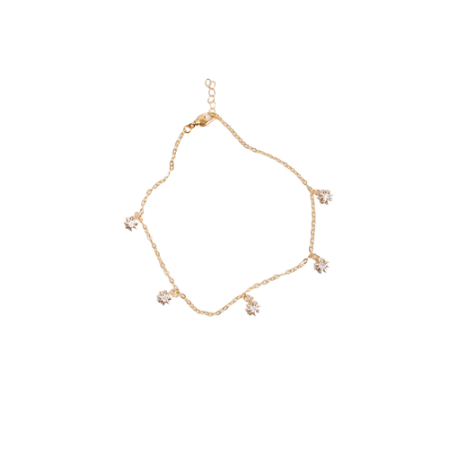 Браслет VERUSCHKA JEWELRY, фианит, размер 23 см, золотистый слейв браслет veruschka jewelry фианит размер 16 5 см