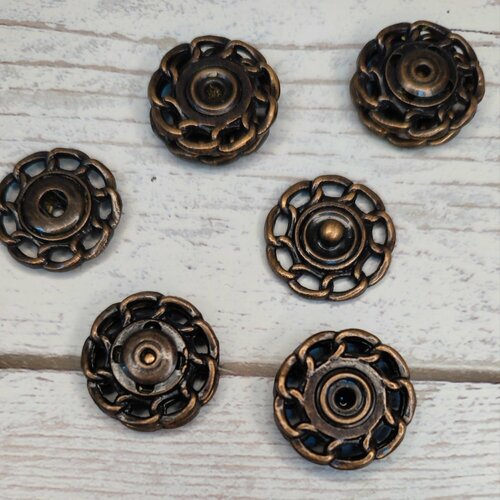 Кнопка пришивная металл 3102 21мм медь 845₽