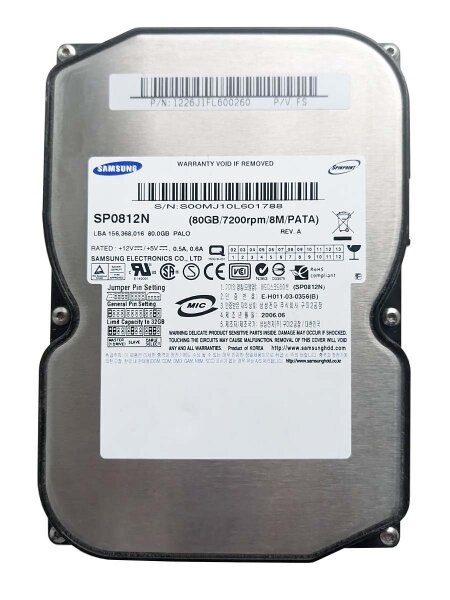 Жесткий диск Samsung SP0812N 80Gb 7200 IDE 3,5" HDD