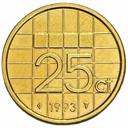 Нидерланды 25 центов 1993 г. (Ni/Au)