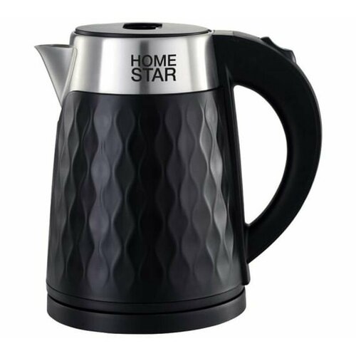 Чайник HomeStar HS-1021 (1,7 л) черный, двойной корпус чайник homestar hs 1021 1500вт 1 7л металл пластик белый