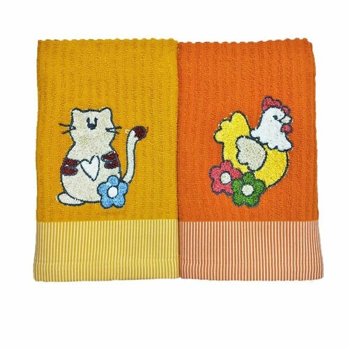 Набор кухонных махровых полотенец (2 шт) 50х70 см, Vingi Ricami