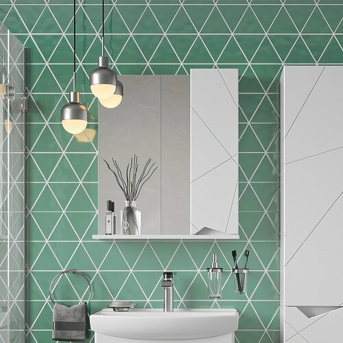 Зеркальный шкаф подвесной SanStar Линни 60 для ванной комнаты белый