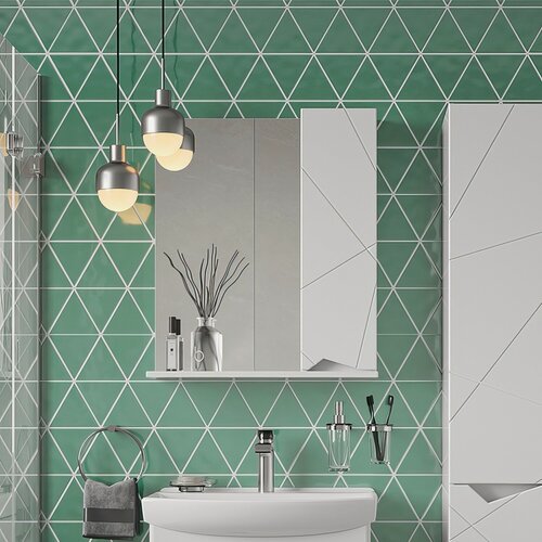 Изображение товара Зеркальный шкаф подвесной SanStar Линни 60 для ванной комнаты белый