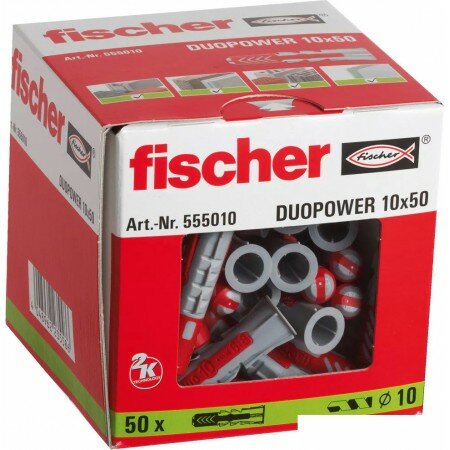 Дюбель универсальный Fischer DuoPower 10 x 50 555010 (50 шт)