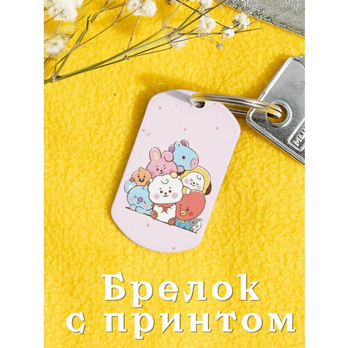 Брелок ZHENYA CLOUD kawaii bt21 аниме брелок для ключей кулон мини серии прозрачный акриловый пакет ключ двусторонний кулон