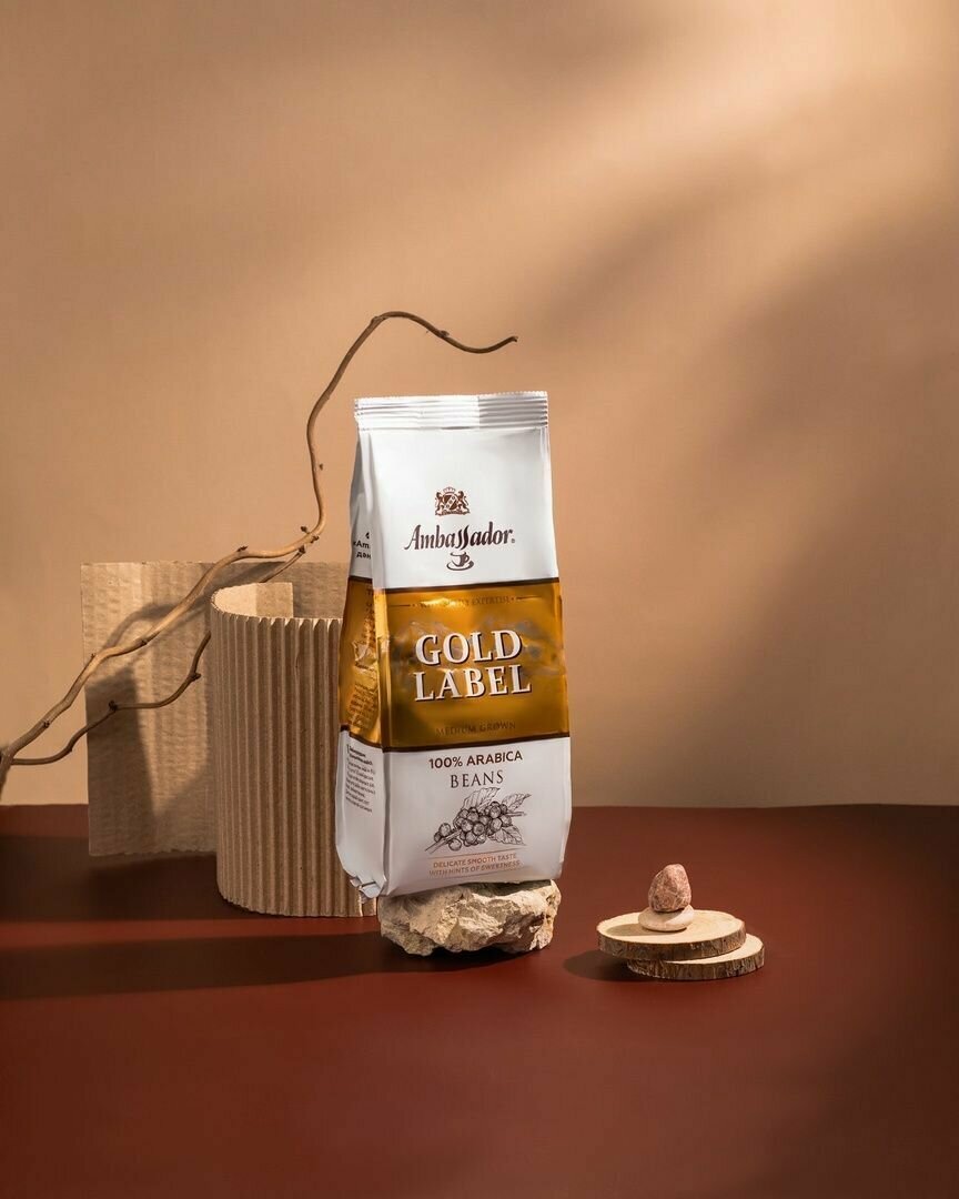 Кофе в зернах Ambassador Gold Label 200г - фото №3
