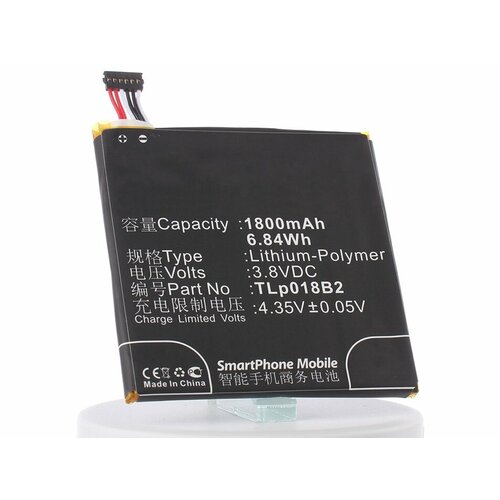 аккумулятор alcatel tlp018b2 tlp018b4 6030 7025 1800 mah Аккумуляторная батарея iBatt 1800mAh для телефонов TLp018B2, TLp018B1