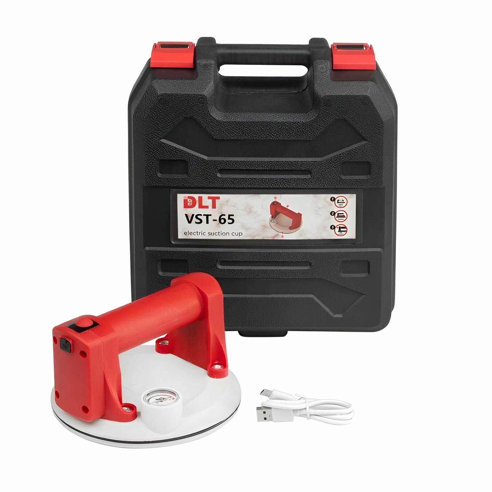 Присоска DLT VST-65 для рельефной плитки c авто подкачкой, 6 дюймов
