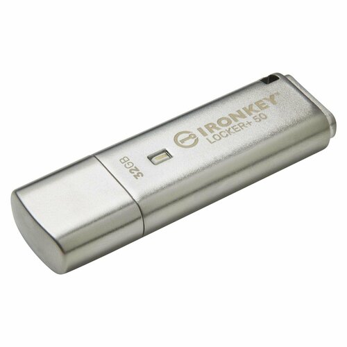 USB Flash накопитель 32Gb Kingston IronKey Locker+ 50 (IKLP50/32GB) usb flash kingston 32gb usb usb typec otg data traveler duo3 dtduo3c 32gb black