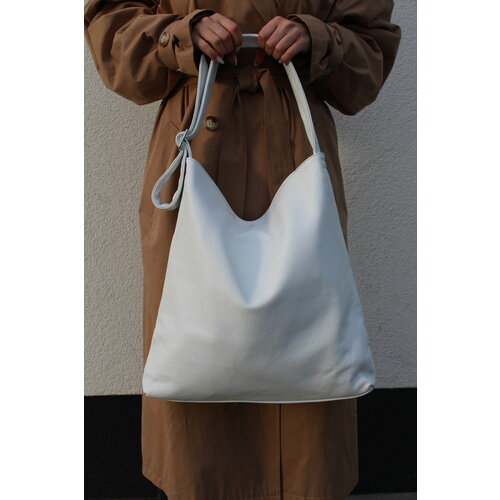 Сумка торба BAG irafrail, фактура гладкая, белый