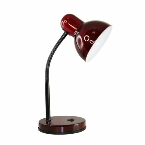 Настольная лампа с гибкой стойкой E27 1х60W НТ/MT2077А Ультра Лайт 53042 красный-перламутр (шоколадный цвет)