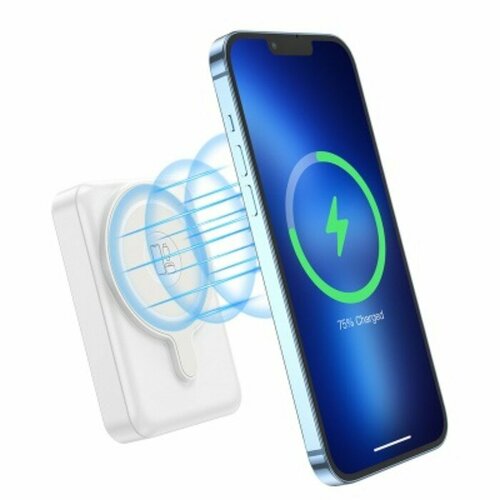 Внешний аккумулятор Hoco Q113 в 110000мАч1 Type-C2 А дисплей PDQC беспров зарядка белый 4137₽