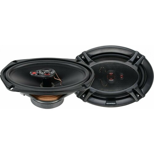 Колонки автомобильные Soundmax SM-CSI693 260Вт 92дБ 4Ом 15x23см 6x9дюйм ком2кол коаксиальные трехполосные 5060₽