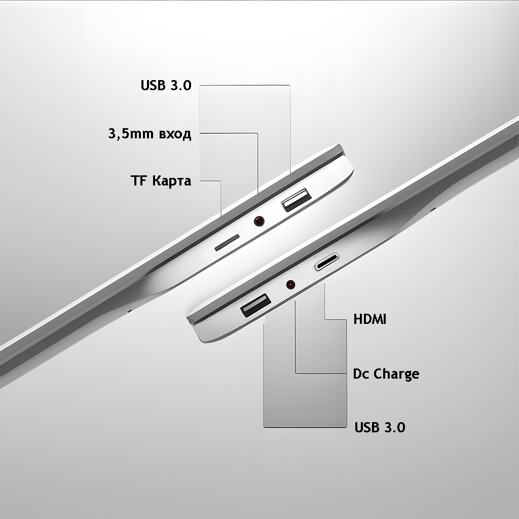 Ноутбук 15.6", Intel Celeron N5095 (2.9 ГГц), RAM 16 ГБ, SSD 1ТБ, Intel UHD Graphics, Windows 11 Pro, Серый, Русская раскладка