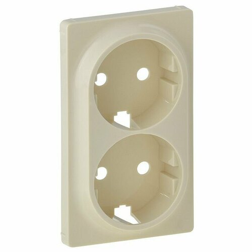 Накладка на розетку Legrand VALENA LIFE, скрытый монтаж, с заземлением, слоновая кость, 754951