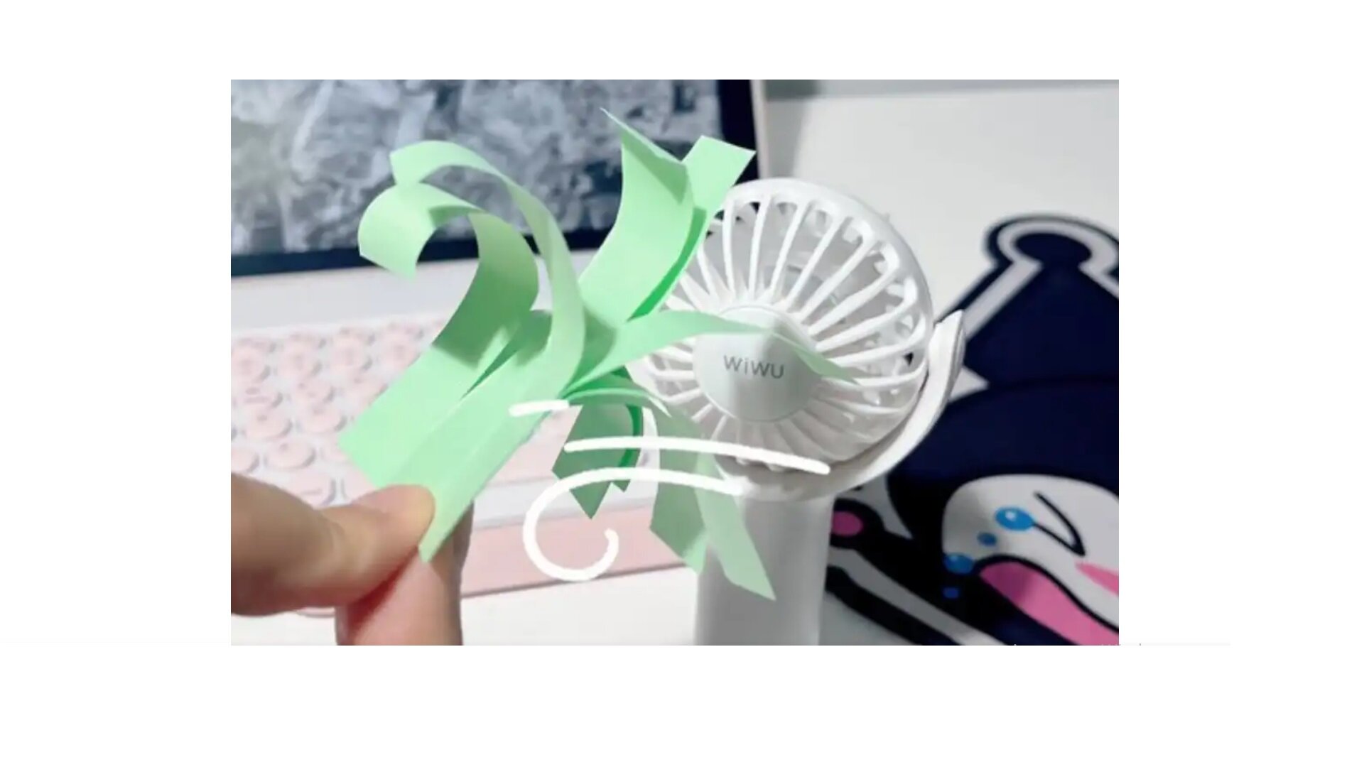 Обзор: Портативный мини-вентилятор WiWU Bubble Handheld Fan, 1200 mAh, Белый