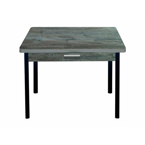 Симпл стол обеденный раскладной с ящиком / сосна пасадена/черный