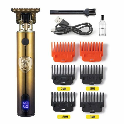 Электрическая машинка для стрижки волос T9 Новый красивый парень с цифровым дисплеем золотого цвета 69300₽