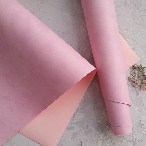 Переплетный кожзам Италия матовый лилово-розовый отрез 5070 см 714₽