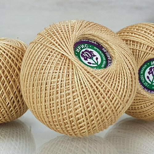 Пряжа ПНК им. Кирова ирис 25 5502 песок (6 мотков)