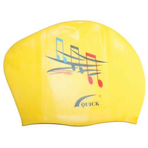 Шапочка для плавания для длинных волос QUICK ноты Желтый 700₽