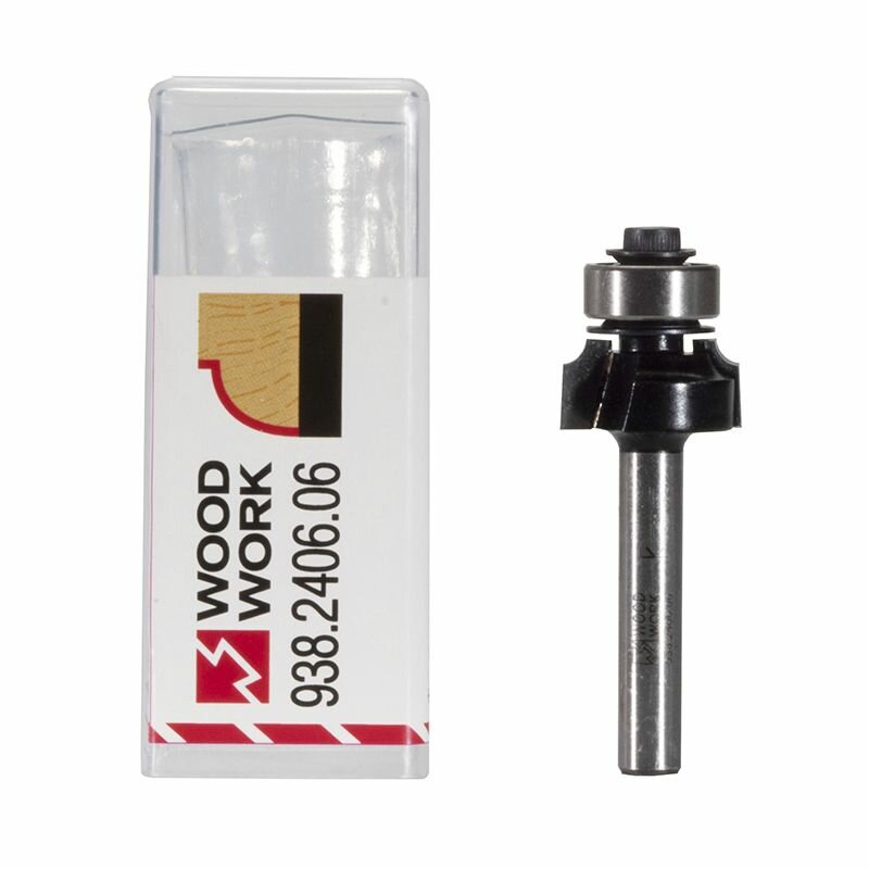 Фреза радиусная с подшипником R2,4 D17.3 L51 S8mm Woodwork 938.2406.08