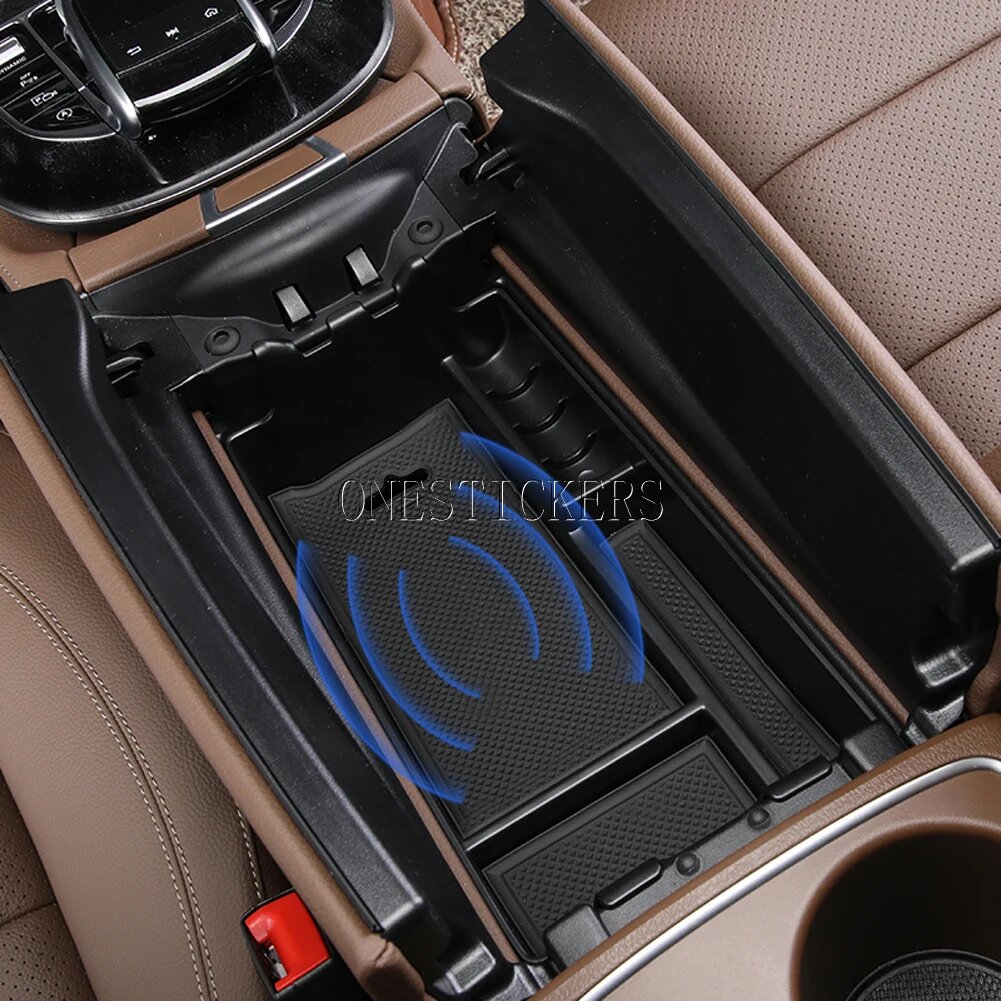 Для Mercedes Benz E Class W213 2016-2021 автомобильные аксессуары центральная консоль подлокотник ящик для хранения органайзер телефон держатель лотка для карт, 2021 — фото 1