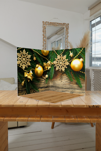 Изображение товара Фотобокс / фотофон для предметной съемки 3d безбликовый новогодний 30*30 см
