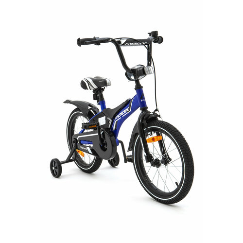 Велосипед детский 16 ROOK MOTARD синий для девочки и мальчика на рост 100-125 см от 4 до 6 лет 8015₽