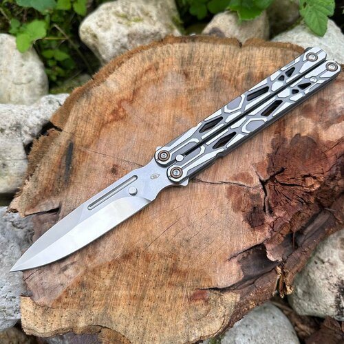 Нож бабочка Reptilian Киборг 01 подарочная упаковка рукоять сталь, клинок D2,