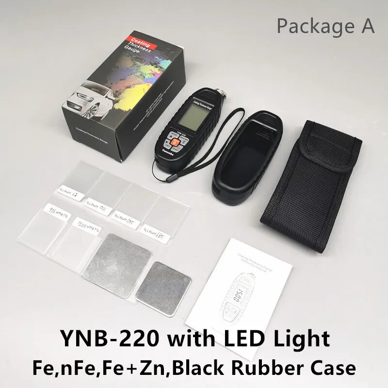 Yunombo YNB-220/220U Тестер толщины краски автомобиля, YNB-220 PackageA LED