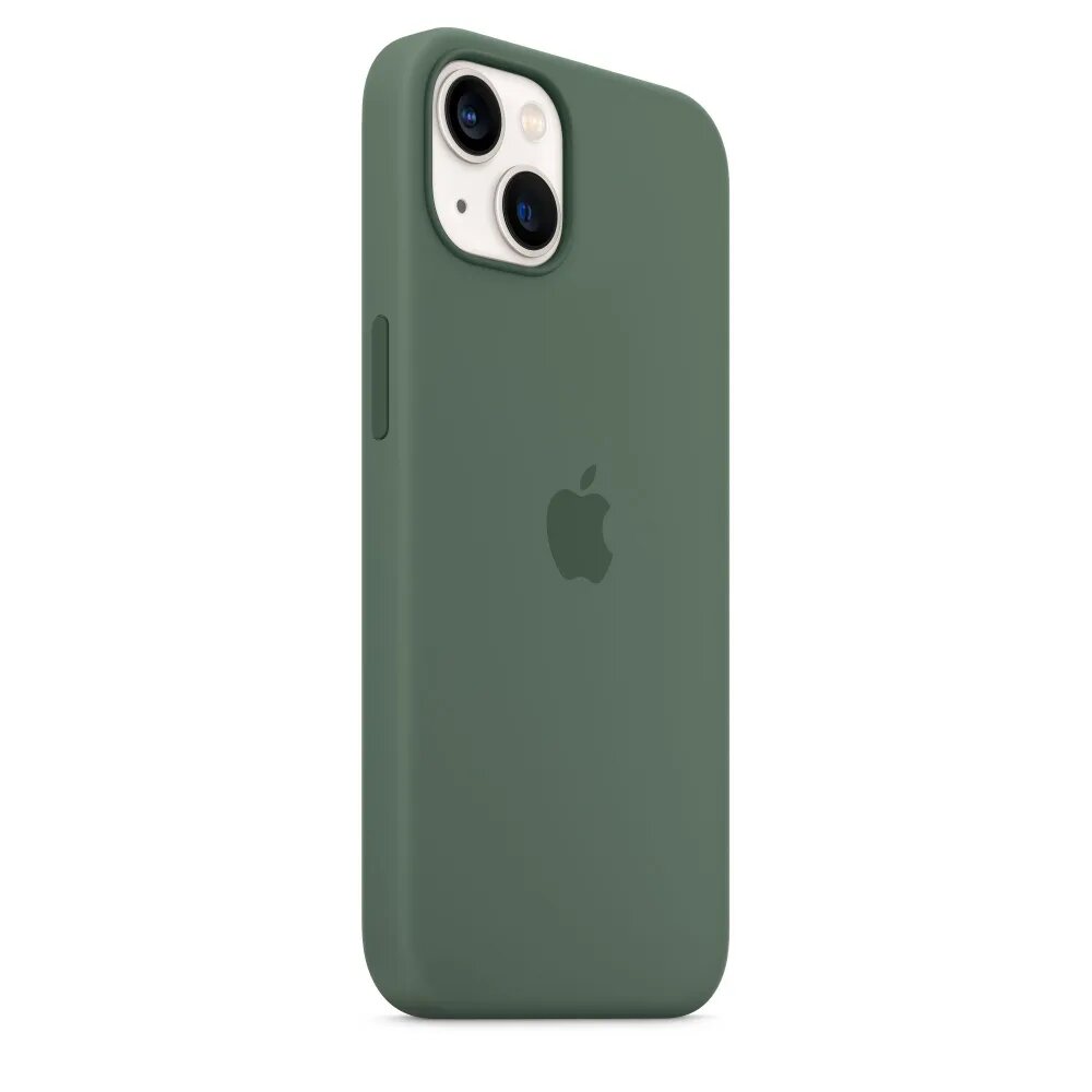 Чехол силиконовый MagSafe для iPhone 13 Mini Eucalyptus с анимацией NFC, Silicone case MagSafe для айфон 13 мини - Зеленый — фото 1