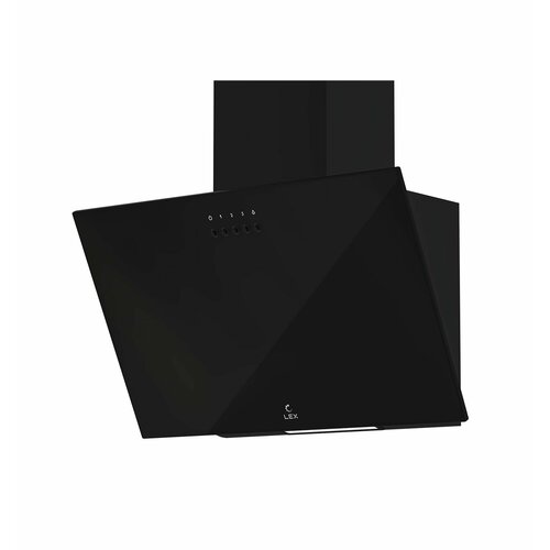 Вытяжка кухонная наклонная LEX MOZA 450 Black 45 см отделка окрашенная сталь стекло 3 скорости кнопочное управление LED лампы 8990₽